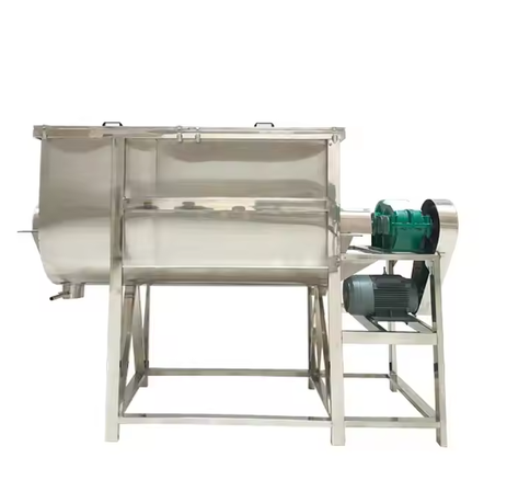 Multifunctional Ribbon Horizontal Mixer for Dry Powders